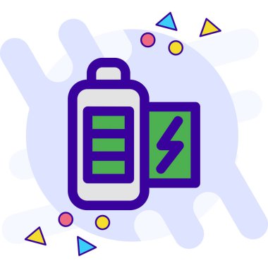 pil şarj simgesi ana hatları doldurulmuş