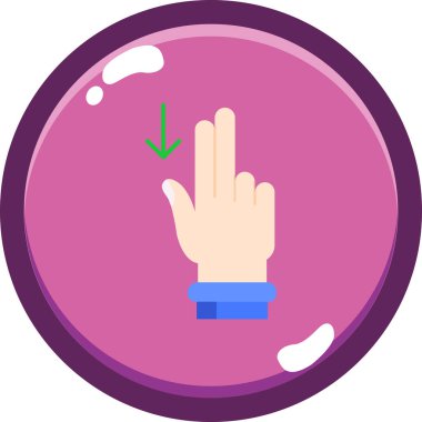 Düğmeli bir karikatürcünün vektör çizimi