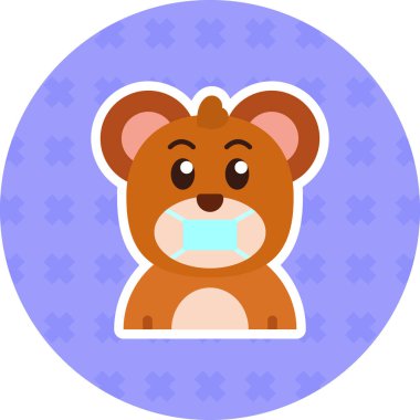 Ayı simgesi, vektör illüstrasyonu