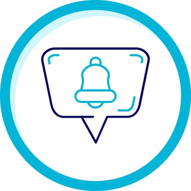 Bir çan simgesinin vektör illüstrasyonu