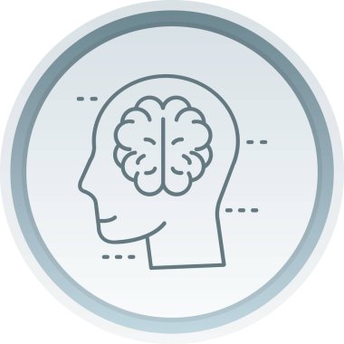 beyin ikonu vektör illüstrasyonu