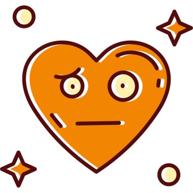 Kalp. Web simgesi basit illüstrasyon