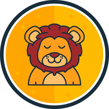 Aslan simgesi vektör illüstrasyonu
