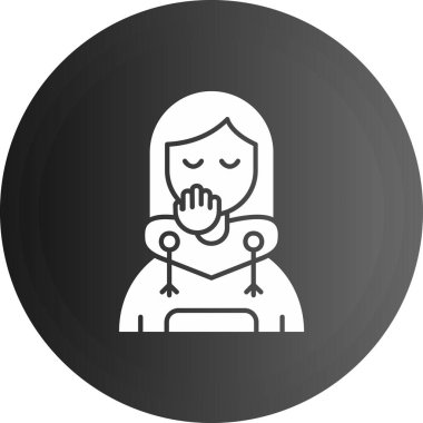 Ellerinde bir kalple bir daire içinde bir kadın..