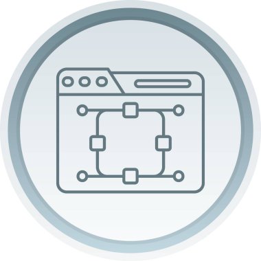 şebeke. Web simgesi basit illüstrasyon