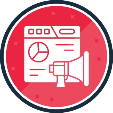 Konuşmacı. Web simgesi basit illüstrasyon