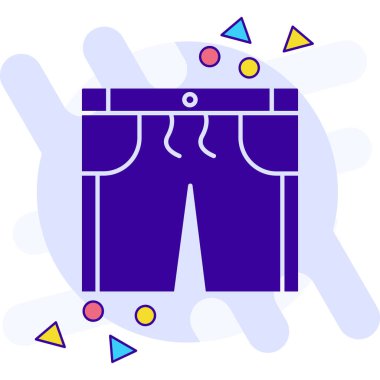 Pantolon. Web simgesi basit illüstrasyon