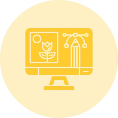 Bilgisayar ekranı. Basit tasarım