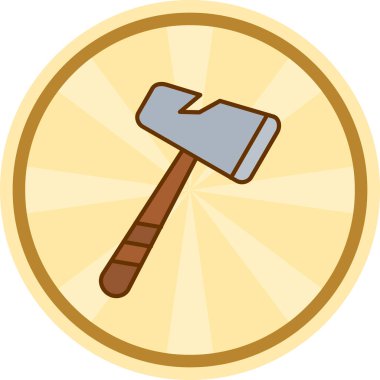 Balta simgesi. Web için oduncu vektör simgelerinin basit illüstrasyonu