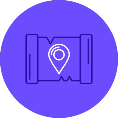 harita işaretleyici vektör simgesi, düz tasarım illüstrasyonu