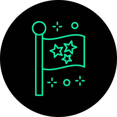 Glyph vektör simgesinin eşsiz bayrağı