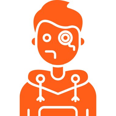 Üzgün suratlı adam ikon vektör çizimi