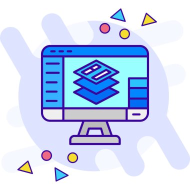 Web tasarım simgesi, vektör illüstrasyonu