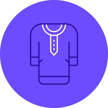 Gömlek simgesi olan bir adamın vektör çizimi