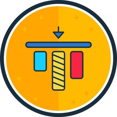 Soyut tasarımda tek bir simgenin vektör illüstrasyonu