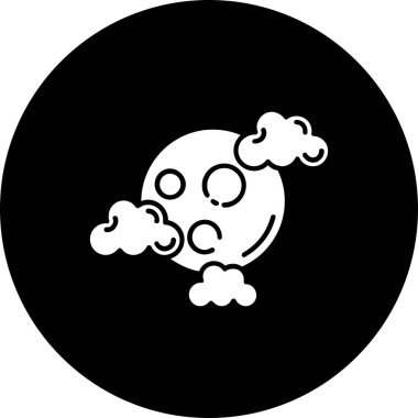 Bulut. Web simgesi basit illüstrasyon