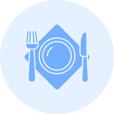 Restoran. Web simgesi basit illüstrasyon