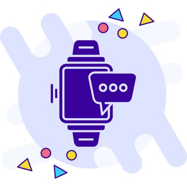 Siyah ve mavi çizgi izleme ikonu beyaz arkaplanda izole edildi. Kol saati işareti. kronometre simgesi. Renkli taslak konsepti. vektör illüstrasyonu