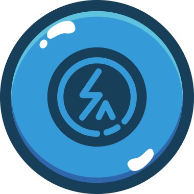 Bozuk para çemberiyle mavi ve beyaz arkaplanın vektör çizimi