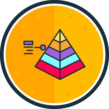 piramit simgesi vektör çizimi