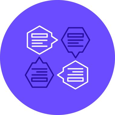 Sohbet simgesinin vektör illüstrasyonu