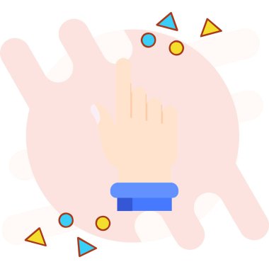 Parmak gösterme vektör illüstrasyonlu eller