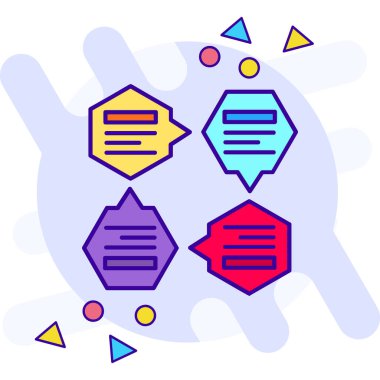 Sohbet ikonu. Sohbet mesajı simgesi. vektör