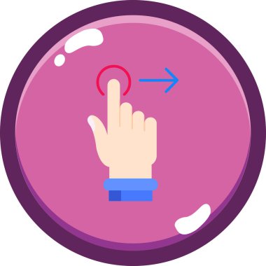 Düz biçimli parmak tıklama simgesi