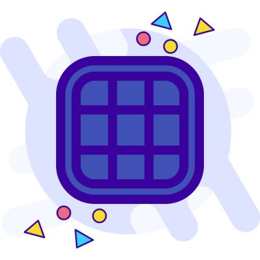 fan fan simgesi doldurulmuş taslak biçiminde