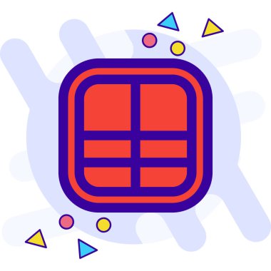 Tek bir soyut simgenin vektör çizimi