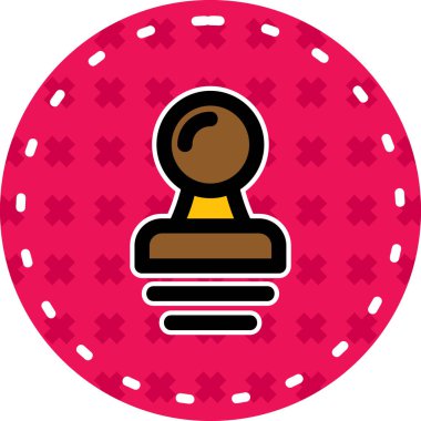 Bir kumarhane çipi simgesinin vektör çizimi