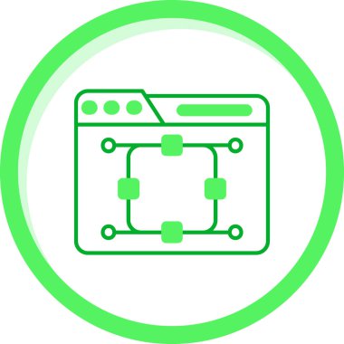 Sunucu Web simgesi basit illüstrasyon