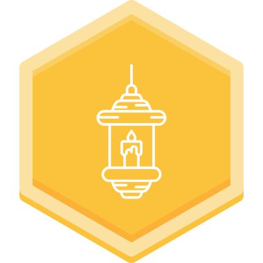 Ramazan lambası vektör simgesi modern illüstrasyon