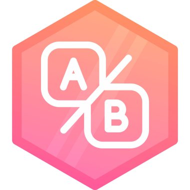 b b simgesi beyaz arkaplanda izole edilmiş altıgen renk. Altıgen işareti. b b simgesi ve altıgen. gradyan biçim agon simgesi.