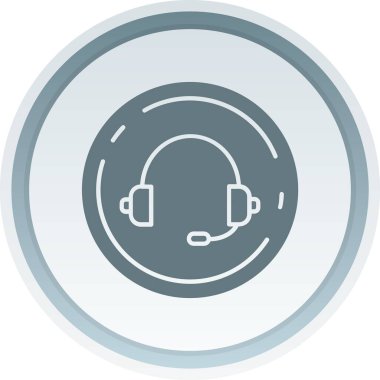 Kulaklık simgesinin vektör illüstrasyonu