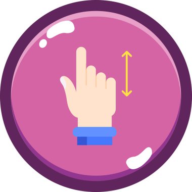 Moda biçimi izole edilmiş arkaplanda parmak jest simgesi