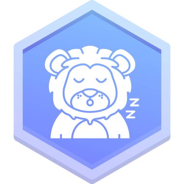 Tatlı ayı uyku ikonu, taslak biçimi