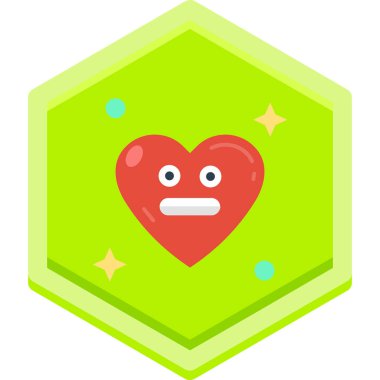 Kalp ikonu vektör illüstrasyonu