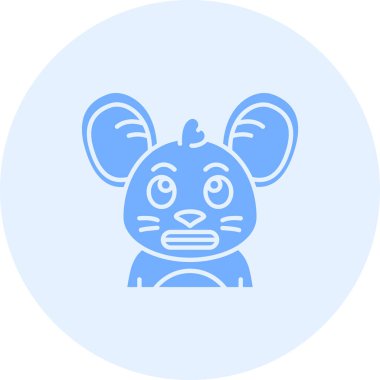 hayvan yüzü simgesi, vektör illüstrasyonu