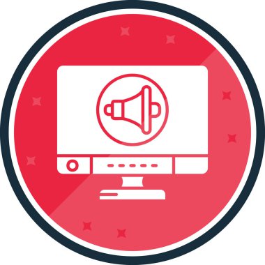 Reklam düz vektör simgesi