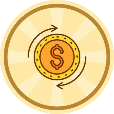 Para dolar para simgesi Doldurulmuş dış hat biçimi