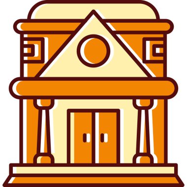 Bina. Web simgesi basit illüstrasyon