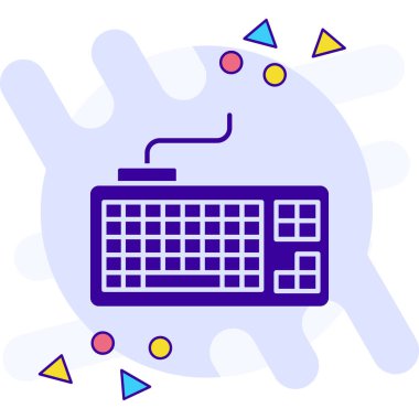 Bilgisayar klavyesi. simge tasarımı, vektör illüstrasyonu