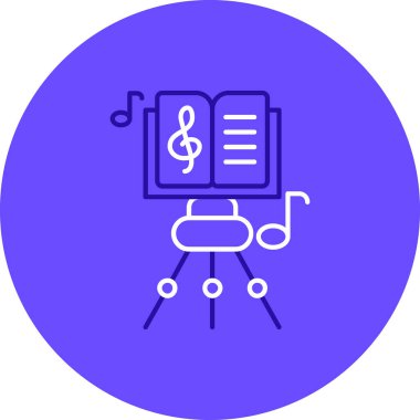 Müzik notası simgesinin vektör illüstrasyonu