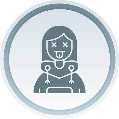 Kadın. Web simgesi basit illüstrasyon