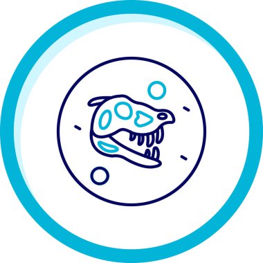 Bir dinozorun vektör illüstrasyonu