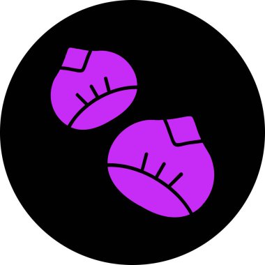 Boks eldiveni ikonu. Web için boks eldiveni vektör simgelerinin basit çizimi