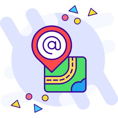 konum haritası gezinme simgesi ana hat biçiminde