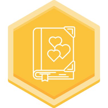 aşk kalp ikonu, vektör illüstrasyonu