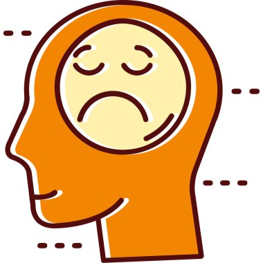 Üzgün surat. Basit resimleme